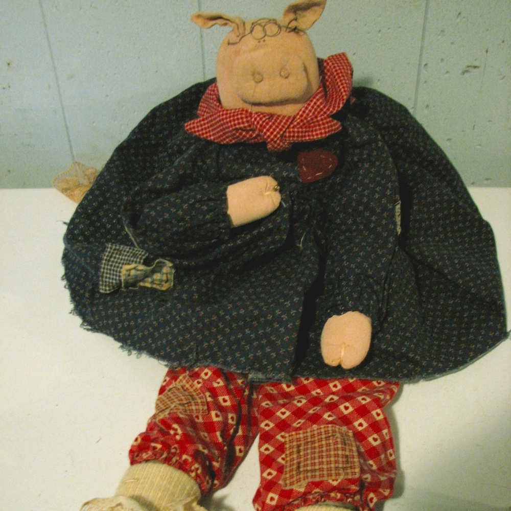 Raggedy Pig Doll